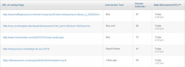 Open site explorer, just discovered links