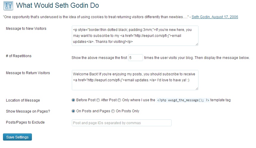 What Would Seth Godin Do Plugin